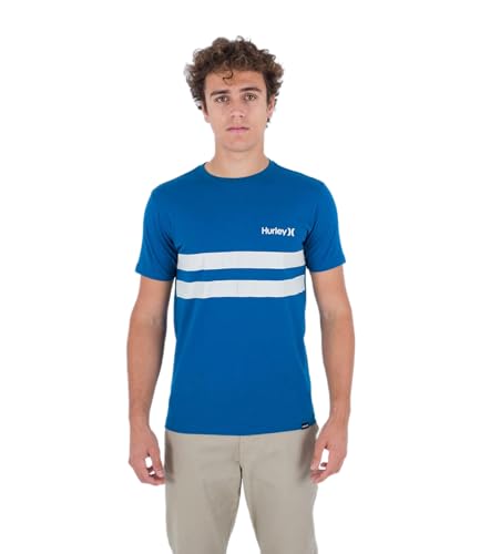 Hurley Herren M Oceancare Block Party Kurzärmliges T-Shirt, Abyss, S von Hurley