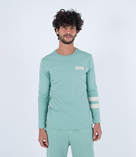 Hurley Herren M Oceancare Block Party Langarm T-Shirt, Cilantro, L Hurley Herren M Oceancare Block Party Langarm T-Shirt, Cilantro, L von Hurley