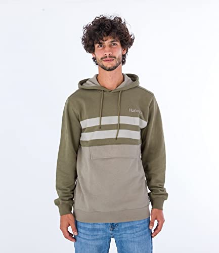 Hurley Herren M Oceancare Block Party Pullover Sweater, Dunkelgrün, L von Hurley