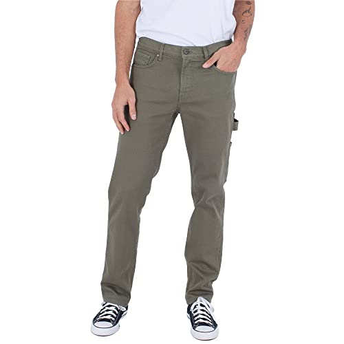 Hurley Herren M Oceancare Tischlerhose Freizeithose, Khaki, 28 von Hurley