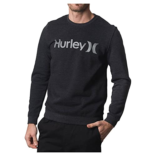 Hurley Mens OAO Solid Summer Fleece Crew Sweatshirt, Black, S Hurley Mens OAO Solid Summer Fleece Crew Sweatshirt, Black, S von Hurley