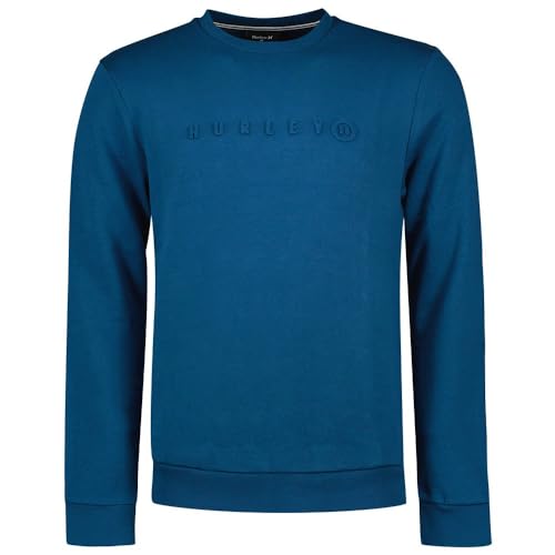 Hurley Herren M Racer Crew Pullover Sweater, blau, L von Hurley