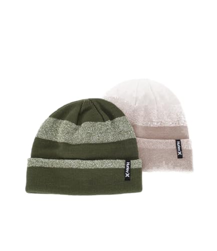 Hurley Herren M Rugby Set Beanie Hat, Khaki/Olive, Einheitsgröße von Hurley