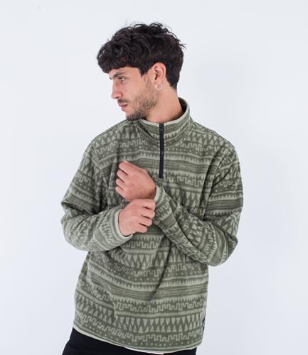 Hurley Herren Mesa Windchill 1/4 Zip Sweatshirt, Grün, XXL Hurley Herren Mesa Windchill 1/4 Zip Sweatshirt, Grün, XXL von Hurley