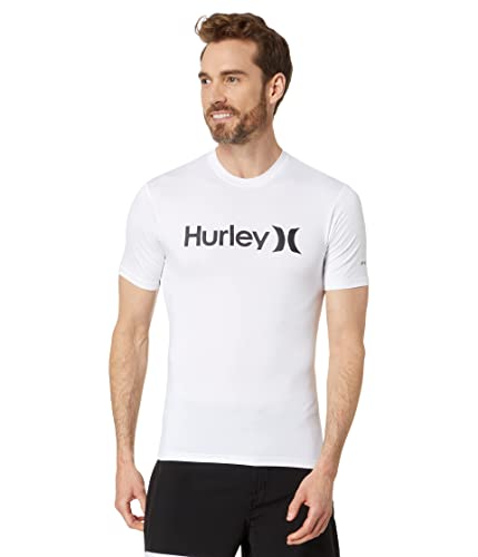 Hurley Herren OAO Quickdry Rashguard S/S ausschlagschutzhemd, weiß, M von Hurley