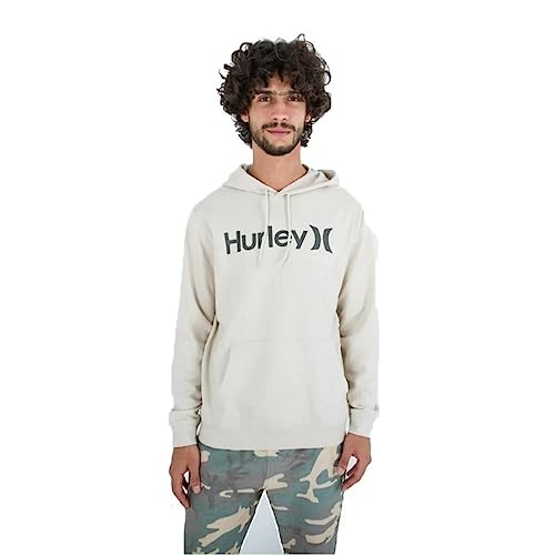 Hurley Herren OAO Solid Summer Po Sweatshirt, Knochenfarben, XL von Hurley