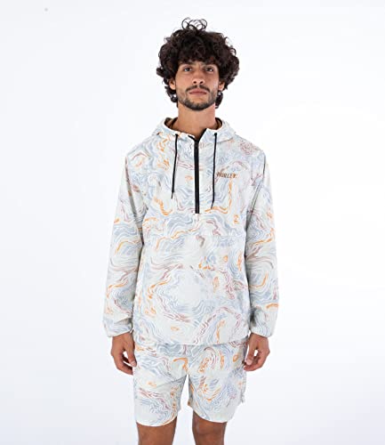 Hurley Herren Offshore Anorak Jacke, Barely Knochen, M Hurley Herren Offshore Anorak Jacke, Barely Knochen, M von Hurley