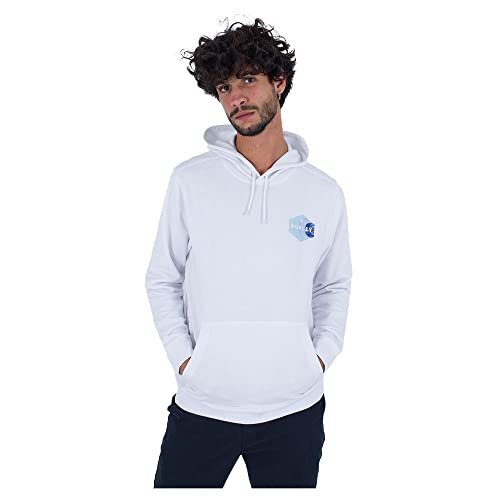 Hurley Herren Seaside Fleece Po Sweatshirt, weiß, XL Hurley Herren Seaside Fleece Po Sweatshirt, weiß, XL von Hurley