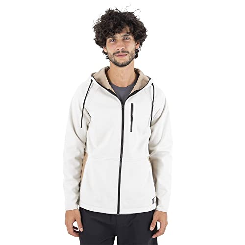 Hurley Herren Wilder Heat+ Full Zip Hood Hooded Sweatshirt, Knochenfarben, M Hurley Herren Wilder Heat+ Full Zip Hood Hooded Sweatshirt, Knochenfarben, M von Hurley