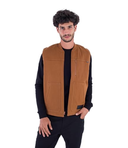 Hurley Herren Worker Trucker Weste Jacke, leicht britische Tönung, M Hurley Herren Worker Trucker Weste Jacke, leicht britische Tönung, M von Hurley