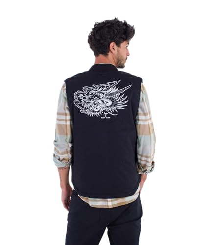 Hurley Herren Worker Trucker Weste Jacke, schwarz, L Hurley Herren Worker Trucker Weste Jacke, schwarz, L von Hurley