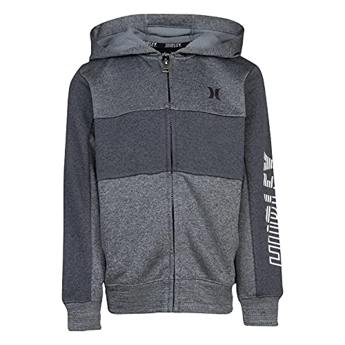 Hurley Jungen H2o Dri Solar Zip Hoodie Sweatshirt, Dk Grau Htr, 8 Jahre EU von Hurley