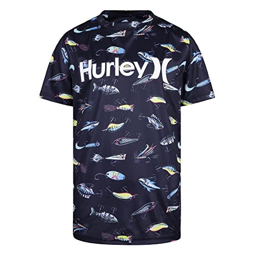 Hurley Jungen Hrlb Lure UPF S/S Top Tshirt, schwarz, 13 años von Hurley