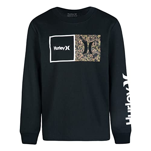 Hurley Jungen Hrlb Natural Ls T-Shirt, braune Camouflage, 7 años von Hurley