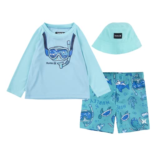 Hurley Jungen Hrlb Scuba 3pc Set Board-Shorts, grün (Aurora Green), 24 Meses von Hurley