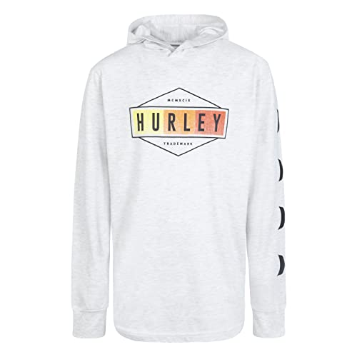 Hurley Jungen Langarmshirt mit Kapuze Sweatshirt, Birke, meliert, 7 años von Hurley