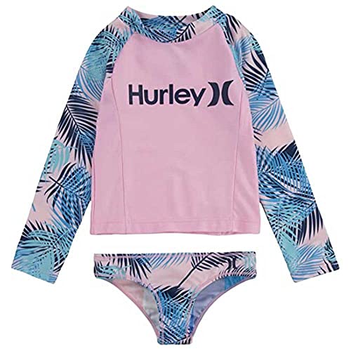 Hurley Mädchen Hrlg Ls UPF Top/Bottom 2pc Bikini-Set, Pink, 6 años von Hurley