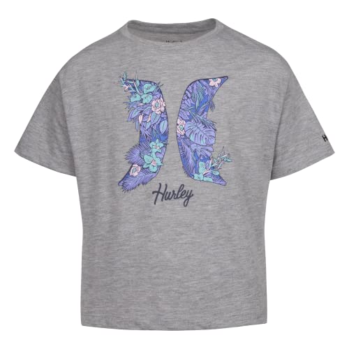 Hurley Mädchen Hrlg Lush Logo Tee T-Shirt, Dunkelgrau meliert, 8 Años Hurley Mädchen Hrlg Lush Logo Tee T-Shirt, Dunkelgrau meliert, 8 Años von Hurley