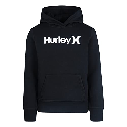 Hurley Mädchen Hrlg One & Only Fleece Hoodie Kapuzenpullover, schwarz, 8 años von Hurley
