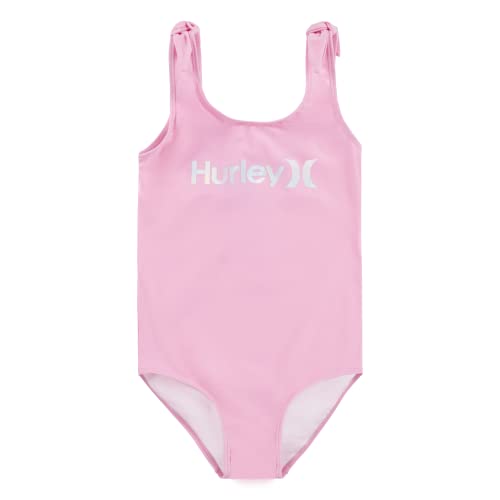 Hurley Mädchen Hrlg Shoulder Tie 1pc Swimsuit Einteiliger Badeanzug, Pink, 8 años von Hurley