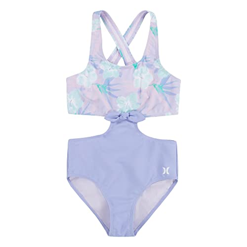 Hurley Mädchen Hrlg Tie Front Monokini Einteiliger Badeanzug, Light Orchid, 12 años von Hurley