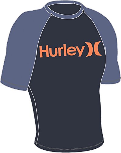Hurley Men's One & Only S/S Rashguard, Schwarz, Blue von Hurley