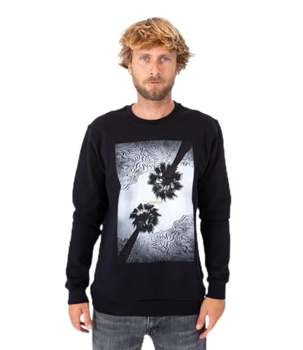 Hurley Unisex U Oceancare Photoprint Fleece Crew Sweatshirt, schwarz, S Hurley Unisex U Oceancare Photoprint Fleece Crew Sweatshirt, schwarz, S von Hurley