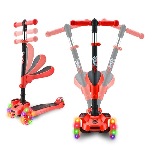 3-Rad-Roller für Kinder - Steh- und Kreuzfahrt-Kinderspielzeug Tretroller mit Verstellbarer Höhe, Rutschfester Plattform, Blinkenden Radlichtern, für Jungen/Mädchen im Alter von 2-12 Jahren - Hurtle 3-Rad-Roller für Kinder - Steh- und Kreuzfahrt-Kinderspielzeug Tretroller mit Verstellbarer Höhe, Rutschfester Plattform, Blinkenden Radlichtern, für Jungen/Mädchen im Alter von 2-12 Jahren - Hurtle von Hurtle