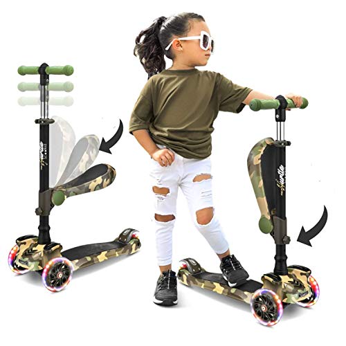 3-Rad-Roller für Kinder - Steh- und Kreuzfahrt-Kinderspielzeug Tretroller mit Verstellbarer Höhe, Rutschfester Plattform, Blinkenden Radlichtern, für Jungen/Mädchen im Alter von 2-12 Jahren - Hurtle 3-Rad-Roller für Kinder - Steh- und Kreuzfahrt-Kinderspielzeug Tretroller mit Verstellbarer Höhe, Rutschfester Plattform, Blinkenden Radlichtern, für Jungen/Mädchen im Alter von 2-12 Jahren - Hurtle von Hurtle