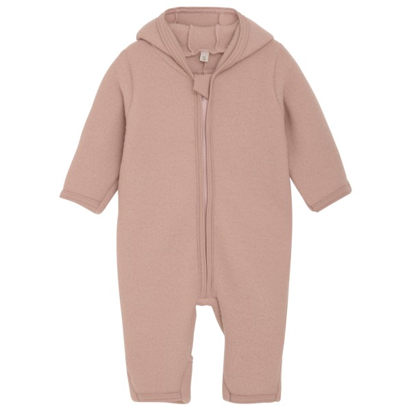Huttelihut - Baby's Pram Suit Bear Ears Wool Fleece - Overall Gr 68 braun/rosa Huttelihut - Baby's Pram Suit Bear Ears Wool Fleece - Overall Gr 68 braun/rosa von Huttelihut