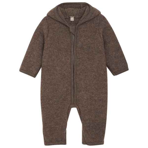 Huttelihut - Baby's Pram Suit Wool Fleece - Overall Gr 68 braun von Huttelihut