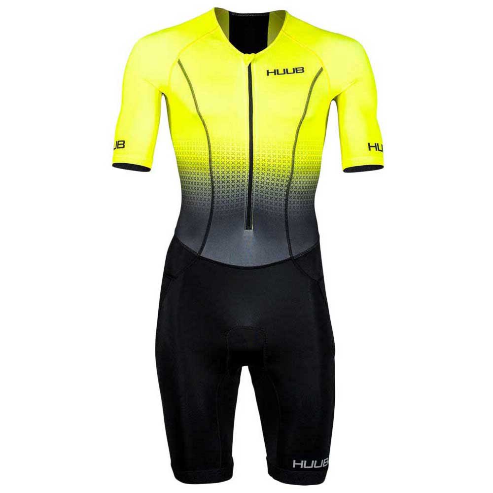 Huub Commit Long Course Short Sleeve Trisuit Gelb,Schwarz S Mann Huub Commit Long Course Short Sleeve Trisuit Gelb,Schwarz S Mann von Huub