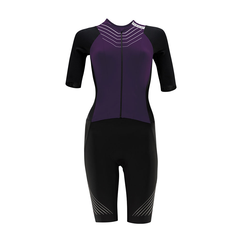 Huub Pinnacle Short Sleeve Trisuit Schwarz,Lila M Frau Huub Pinnacle Short Sleeve Trisuit Schwarz,Lila M Frau von Huub