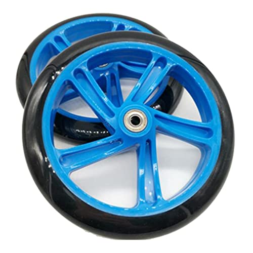 Huudngeje 2 StüCk Rollerrad 200 Mm Pu Material RadstäRke 30 Mm ABEC-7 Kugellager RollerzubehöR,Blau von Huudngeje