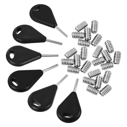 Huudngeje 6 Stück Surf Fin Key Surfing Surf Fin Key mit 24 Stück Fin Schrauben Universal Hexagon Surfboard Fin Key von Huudngeje