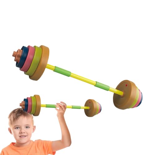 Kurzhantelspielzeug, buntes Gewichtheber-Set, Kinder-Fitness-Ausrüstung, verstellbares Kinder-Hantel-Set, Fitness-Trainingsspielzeug, lustiges Übungsspielzeug, Übungsspielzeug für Kinder, Mädchen und von Huvqianu