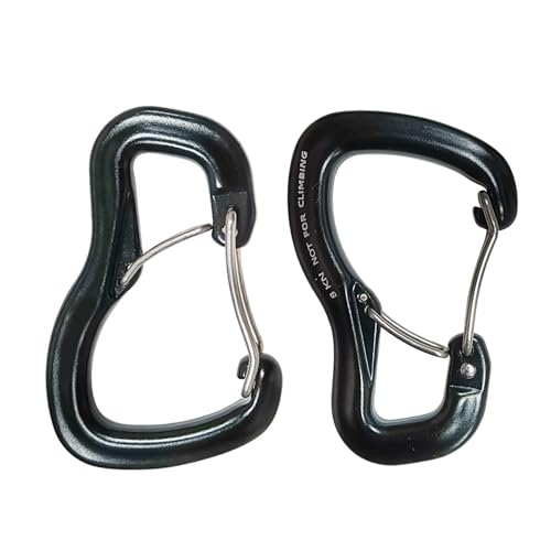 Hxyxbnhno 2 Stück Camping Survival Karabiner Bergsteigen Karabiner Sicherheitskarabiner für Hängematten Camping Wandern von Hxyxbnhno