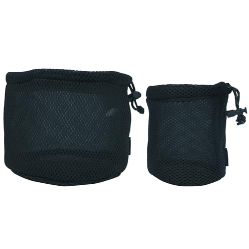 Hxyxbnhno Schwarze Nylon-Netztasche für Reisen, Säcke mit Kordelzug, Outdoor-Töpfe, Aufbewahrungstasche, Campinggeschirr, Organizer, Aufbewahrung von Hxyxbnhno