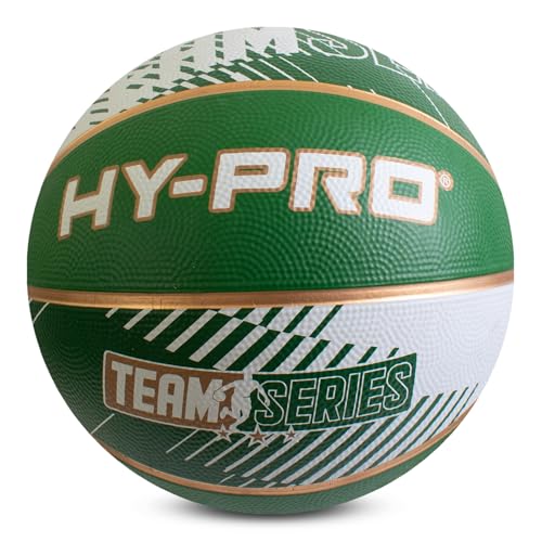 Hy-Pro Basketball Größe und - Team Serie, Grün-Weiß, Basketball mit strapazierfähigem Gummimaterial, hohem Sprung, genoppter Grip für verbesserte Kontrolle – Freizeit-Basketball Hy-Pro Basketball Größe und - Team Serie, Grün-Weiß, Basketball mit strapazierfähigem Gummimaterial, hohem Sprung, genoppter Grip für verbesserte Kontrolle – Freizeit-Basketball von Hy-Pro