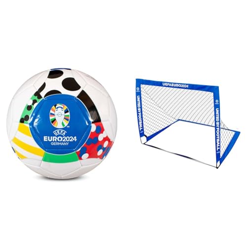 Hy-Pro Euro 2024 Bundle - Size 5 Football and 4ft x 3ft Flexi Football Goal, Officially Licensed by, Euro 2024 Merchandise von Hy-Pro