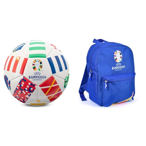 Hy-Pro Euro 2024 Bundle - Size 5 Football and Large Backpack, Officially Licensed by, Euro 2024 Merchandise von Hy-Pro