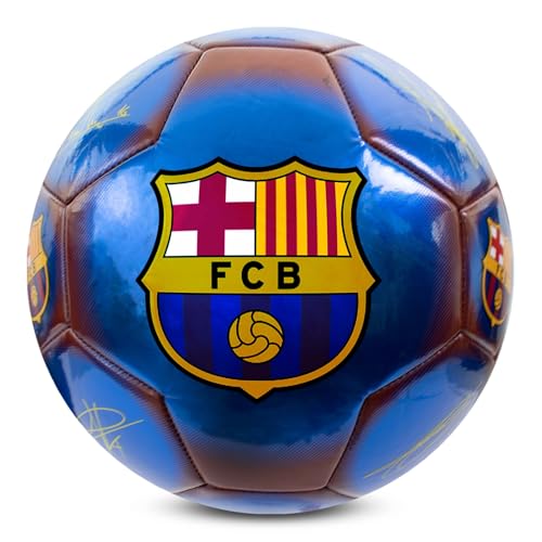 Hy-Pro Offiziell lizenzierter FC Barcelona Classic Signature Fußball, Metallic, Größe 5, Barca, Training, Match, Merchandise, Sammlerstück für Kinder und Erwachsene, Blau/Rot Hy-Pro Offiziell lizenzierter FC Barcelona Classic Signature Fußball, Metallic, Größe 5, Barca, Training, Match, Merchandise, Sammlerstück für Kinder und Erwachsene, Blau/Rot von Hy-Pro