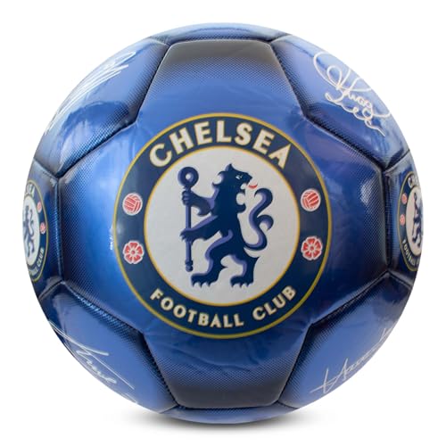 Hy-Pro Offiziell lizenzierter Chelsea FC Classic Signature Fußball, Metallic, Größe 5, Blau, Training, Match, Merchandise, Sammlerstück für Kinder und Erwachsene Hy-Pro Offiziell lizenzierter Chelsea FC Classic Signature Fußball, Metallic, Größe 5, Blau, Training, Match, Merchandise, Sammlerstück für Kinder und Erwachsene von Hy-Pro