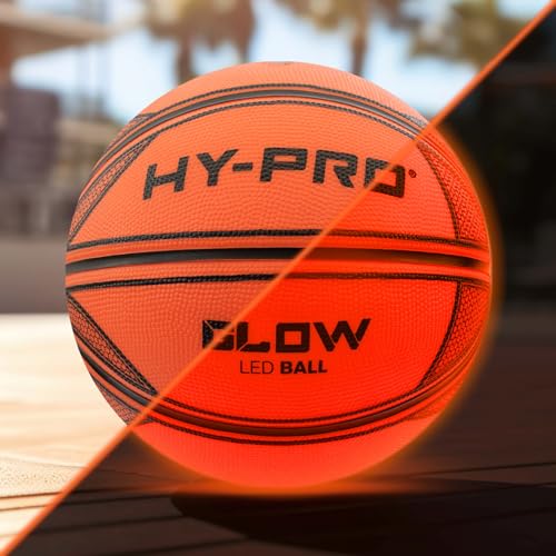 Hy-Pro Premium LED Glow Basketball Größe 7– LED-Ball, aufprallaktivierter leuchtender Basketball mit strapazierfähigem Material und verbessertem Grip – Perfekter leuchtender Basketball für Nachtspiele von Hy-Pro