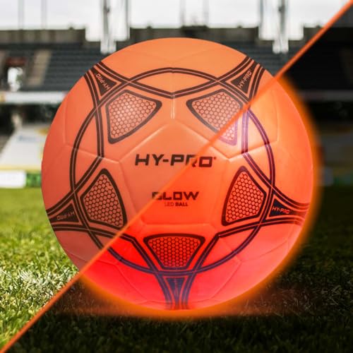 Hy-Pro Premium Leuchtender LED-Fußball, leuchtet im Dunkeln, Coole Sport-Geschenkidee, offizielle Größe 5 von Hy-Pro