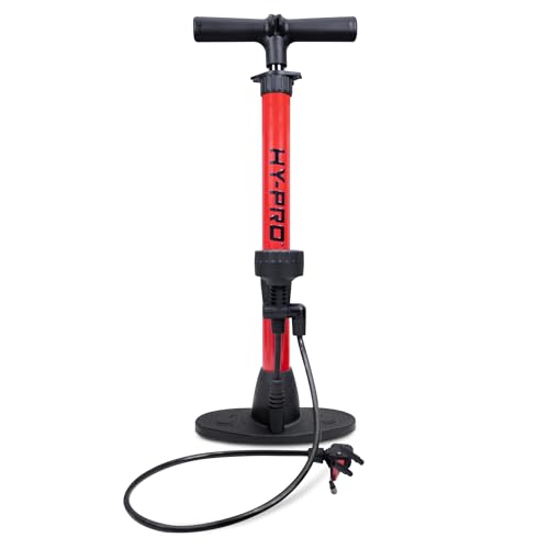 Hy-Pro Pumpe für Fahrrad & Bälle – mit Manometer, Presta- und Schrader-Ventile, geeignet für alle Ballsportarten, Fußball, Basketball, Rugbyball, Fahrradpumpe, Standpumpe, Mountainbike-Pumpe Hy-Pro Pumpe für Fahrrad & Bälle – mit Manometer, Presta- und Schrader-Ventile, geeignet für alle Ballsportarten, Fußball, Basketball, Rugbyball, Fahrradpumpe, Standpumpe, Mountainbike-Pumpe von Hy-Pro