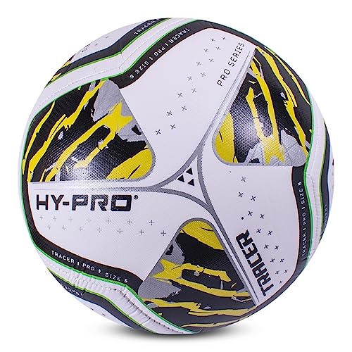 Hy-Pro Tracer Trainingsfußball, offizielle Größe 5, Fußball geeignet für Training von Hy-Pro