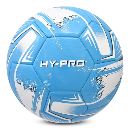 Hy-Pro Turbine Fußball - Größe 5, Fußball aus PVC für verbesserten Grip - optimal für Trainings- und Wettkampfspiele bei Allen Wetterbedingungen, Blau Hy-Pro Turbine Fußball - Größe 5, Fußball aus PVC für verbesserten Grip - optimal für Trainings- und Wettkampfspiele bei Allen Wetterbedingungen, Blau von Hy-Pro