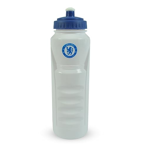 Hy-Pro Unisex-Jugendliche Chelsea Sportflasche aus Kunststoff, weiß, 1000 ml Hy-Pro Unisex-Jugendliche Chelsea Sportflasche aus Kunststoff, weiß, 1000 ml von Hy-Pro