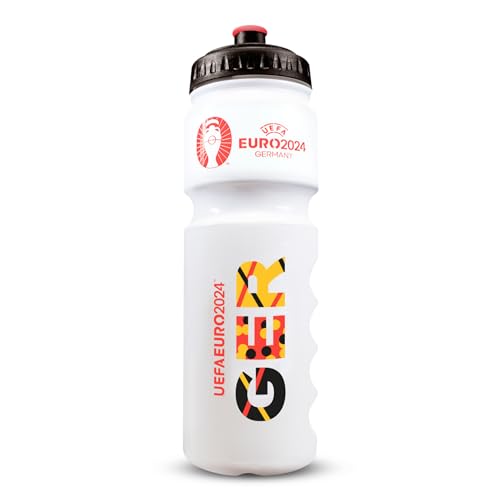 Hy-Pro Euro 2024 Deutschland 750ml Kunststoffflasche, offiziell lizenziert, 0,75L, wiederverwendbar, ausziehbare Düse, leicht, Sportflasche, BPA-frei von Hy-Pro